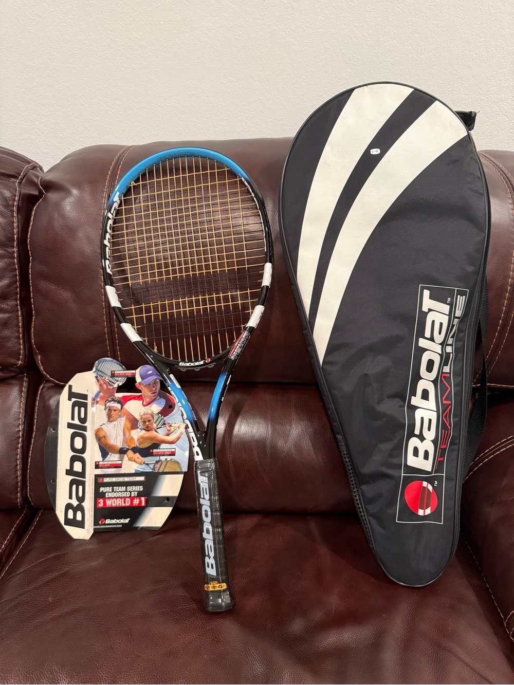 Babolat Tennis Racket with Matching Cover - Black & Blue
